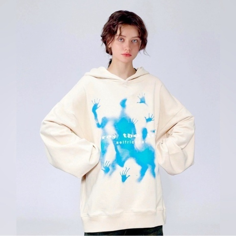 Aelfric Eden Abstraction Shadow Print Hoodie Small